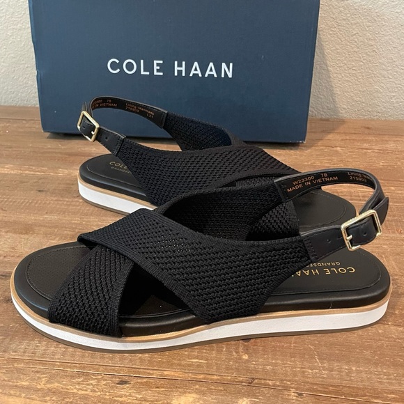 Cole Haan Shoes Cole Haan Mikaela Stitchlite Sandal In Black Size 7